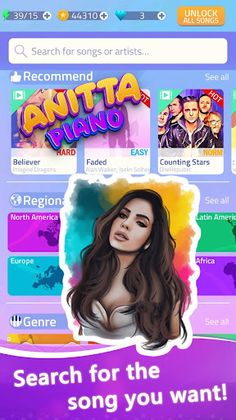 Anitta songs piano tiles - Screenshot 3