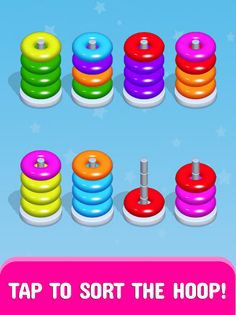 Hoop Stack - Color Sort Puzzle - Screenshot 2