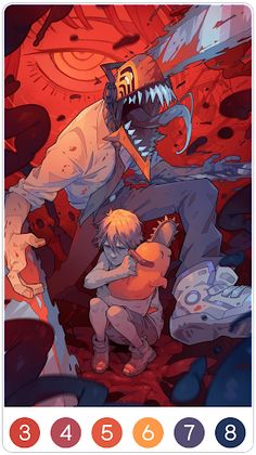 Chainsaw Man Coloring - Screenshot 3