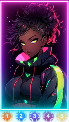 Dark Adult Girls Coloring Book - Screenshot 4