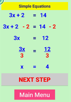 Simple Equations - Screenshot 3