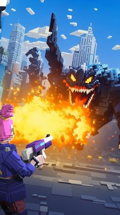 Pixel City War: Fly Shooter - Screenshot 3