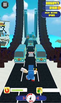 Craft hedgehog blue run fast - Screenshot 2