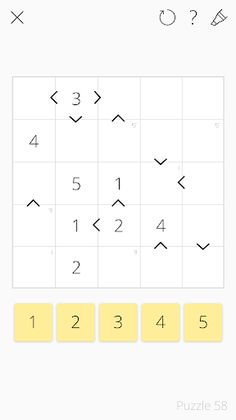 Futoshiki 101 - Sudoku-style n - Screenshot 2