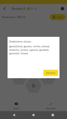 Gra słowna 7-literowe pangramy - Screenshot 4