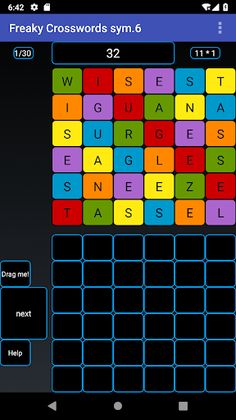 Freaky Crosswords Pro sym.6 - Screenshot 3