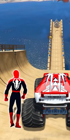 Superhero Mega Ramp Car Stunt - Screenshot 1