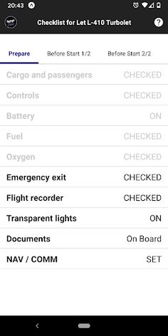 Checklist for Let L-410 Turbol - Screenshot 2