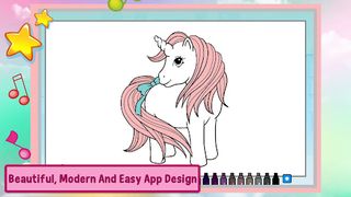 Unicorn Coloring Games Puzzle - Screenshot 1