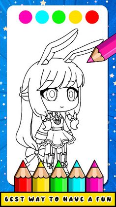 Gacha Anime Coloring Book Life - Screenshot 2