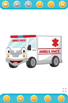 ambulance car - coloring book - Screenshot 2