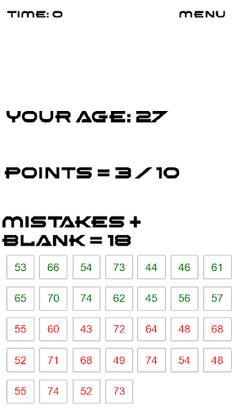 Poppelreuter Tables - Screenshot 2