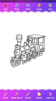 Coloring Fast Train - Screenshot 4