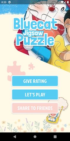 Bluecat Cartoon Jigsaw Puzzle - Screenshot 2