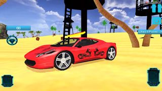 Beach Water Surfing Car Games - Screenshot 1
