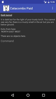 Catacombs Text Adventure Paid - Screenshot 1