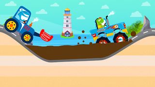 Dinosaurs Cars Ride on Hills - Screenshot 2