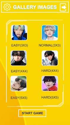 Kim Tae-Hyung Slide Puzzle - Screenshot 2