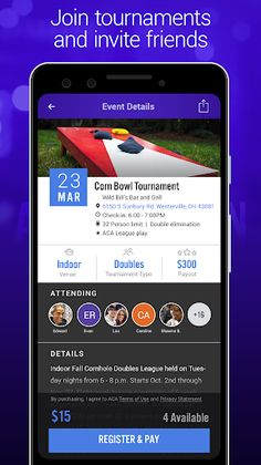 ACA Cornhole Tournament App - Screenshot 3