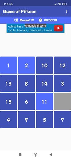 Game of Fifteen - Screenshot 2