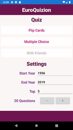 EuroQuizion - Eurovision Quiz - Screenshot 1