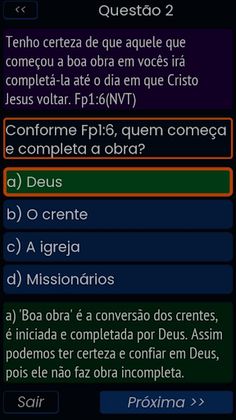 Quiz Biblico Filipenses - Screenshot 3