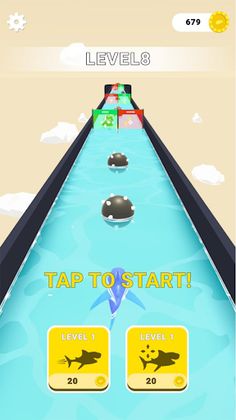 Shark Run: Eat man to get big - Screenshot 1