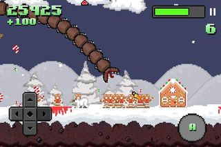 Super Mega Worm Vs Santa Saga - Screenshot 2