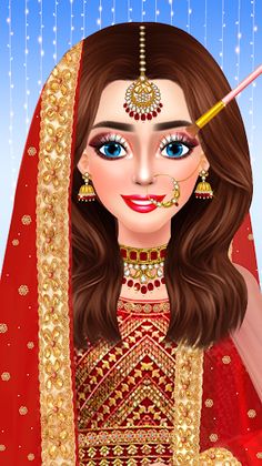 Indian Bridal DressUp- Makeup - Screenshot 1