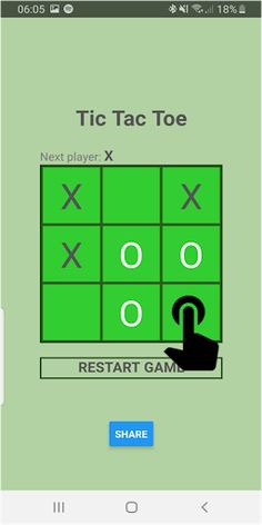Simple Tic Tac Toe ( Noughts & - Screenshot 1