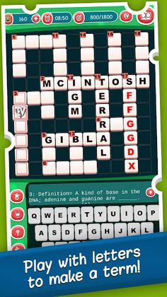 Science Crossword Puzzle Game - Screenshot 2