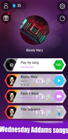 Wednesday Addams Dancing Tiles - Screenshot 1