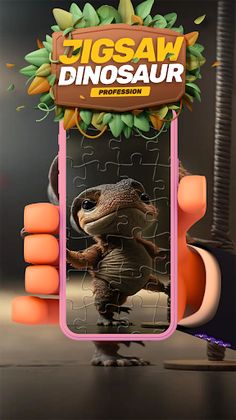 Jigsaw dinosaur profession - Screenshot 2