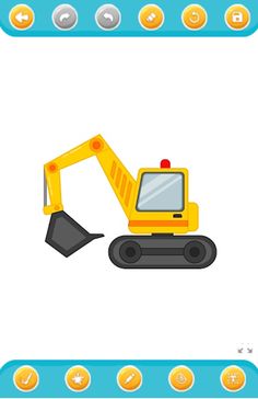 excavator games - coloring - Screenshot 1