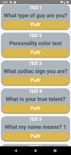 Personality Quizzes - Screenshot 3