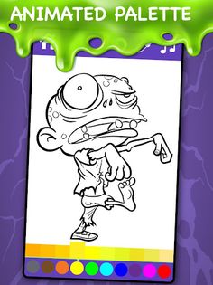 Animated Zombies Coloring Page - Screenshot 1