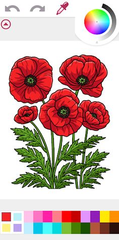 Flowers Adult Coloring Book - Screenshot 4