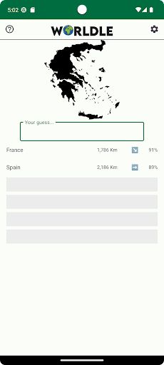 Worldle - Country Guess - Screenshot 2