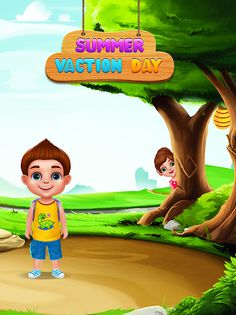 Summer Vacation Adventure Game - Screenshot 1