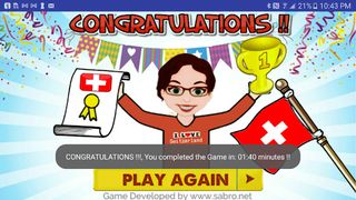 Switzerland Map Puzzle Game - Screenshot 3