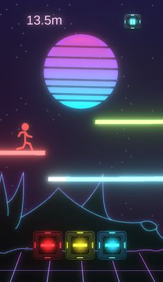Neon Stickman Draw Runner - Screenshot 3