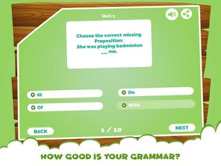 Learning Prepositions Quiz App - Screenshot 3