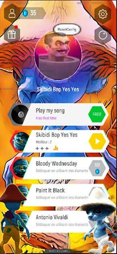 Smurf Cat Skibidi - Hop Tiles - Screenshot 2