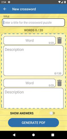 English Crossword Maker - Screenshot 4