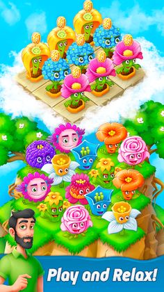 Blooming Flowers Merge Game - Screenshot 2
