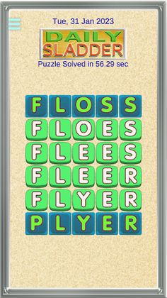 Sladder Daily Puzzle - Screenshot 1
