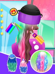 Hair Dye - Rainbow Fashion Art - Screenshot 3