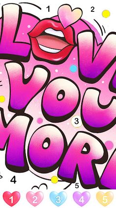 Graffiti Quote Color by number - Screenshot 1