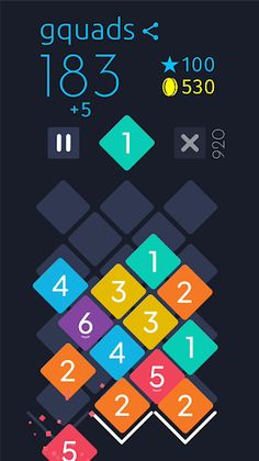 gquads: Merge Numbers Puzzle - Screenshot 4