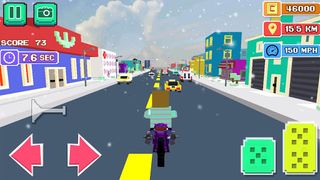 Blocky Moto Rider - Motorcycle - Screenshot 2